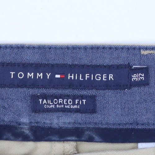 Tommy Hilfiger Men's Beige Chino Trousers 36W 32L Classic Fit