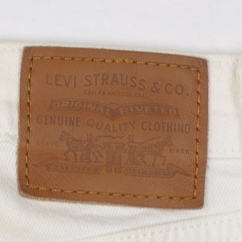 Levi's Premium Women's White Ribcage Straight Jeans Size 24