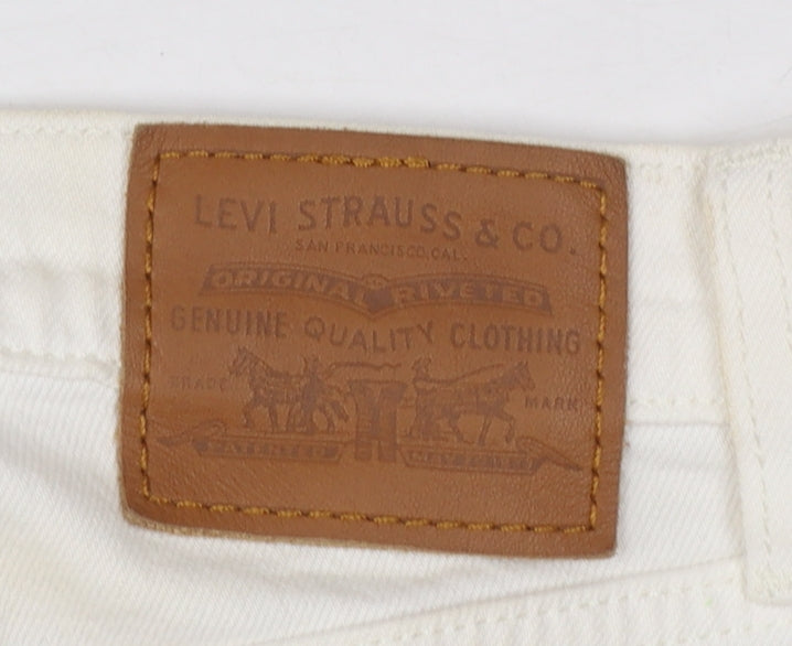 Levi's Premium Women's White Ribcage Straight Jeans Size 24