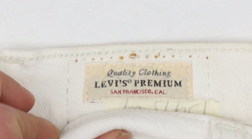 Levi's Premium Women's White Ribcage Straight Jeans Size 24