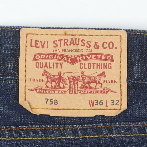 Levi's 758 Men's Blue Straight Fit Denim Jeans W36 L32