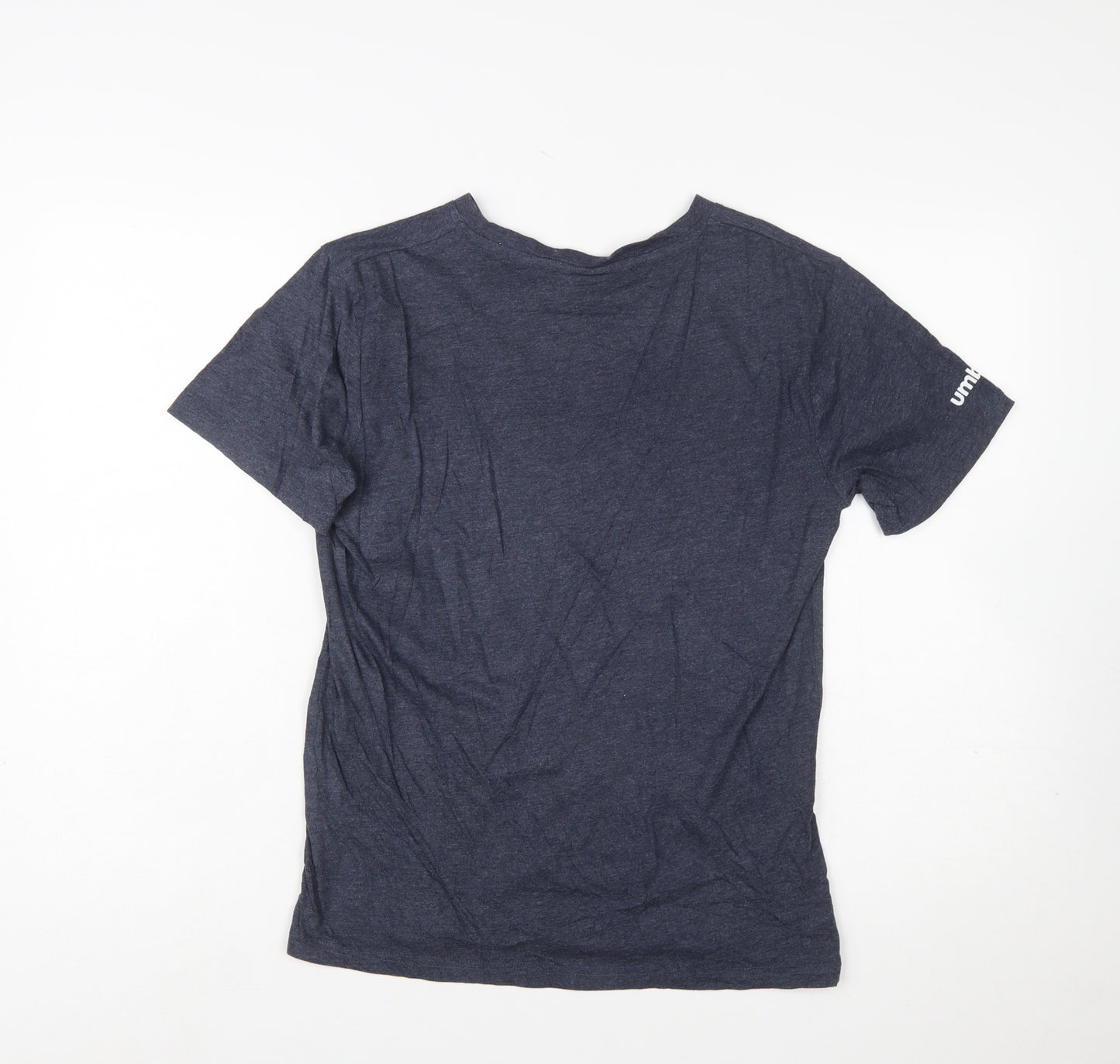 Umbro Men's Blue Small Sports Graphic Logo Crew Neck T-Shirt