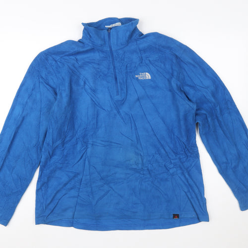 The North Face Men’s Blue Fleece 1/4 Zip Pullover Sweatshirt M