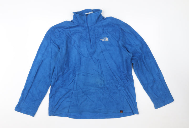 The North Face Men’s Blue Fleece 1/4 Zip Pullover Sweatshirt M