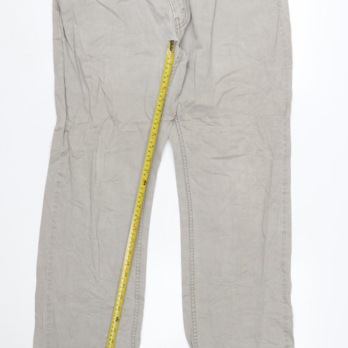 Levi Strauss Men's Beige Straight Fit Jeans 36W 34L Cotton Denim