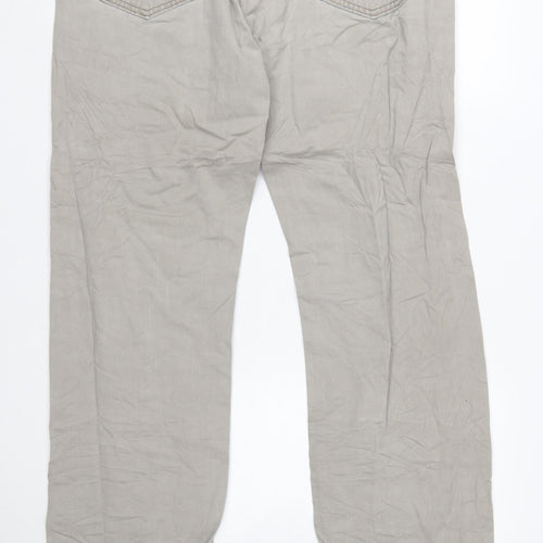 Levi Strauss Men's Beige Straight Fit Jeans 36W 34L Cotton Denim