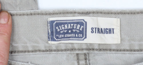 Levi Strauss Men's Beige Straight Fit Jeans 36W 34L Cotton Denim