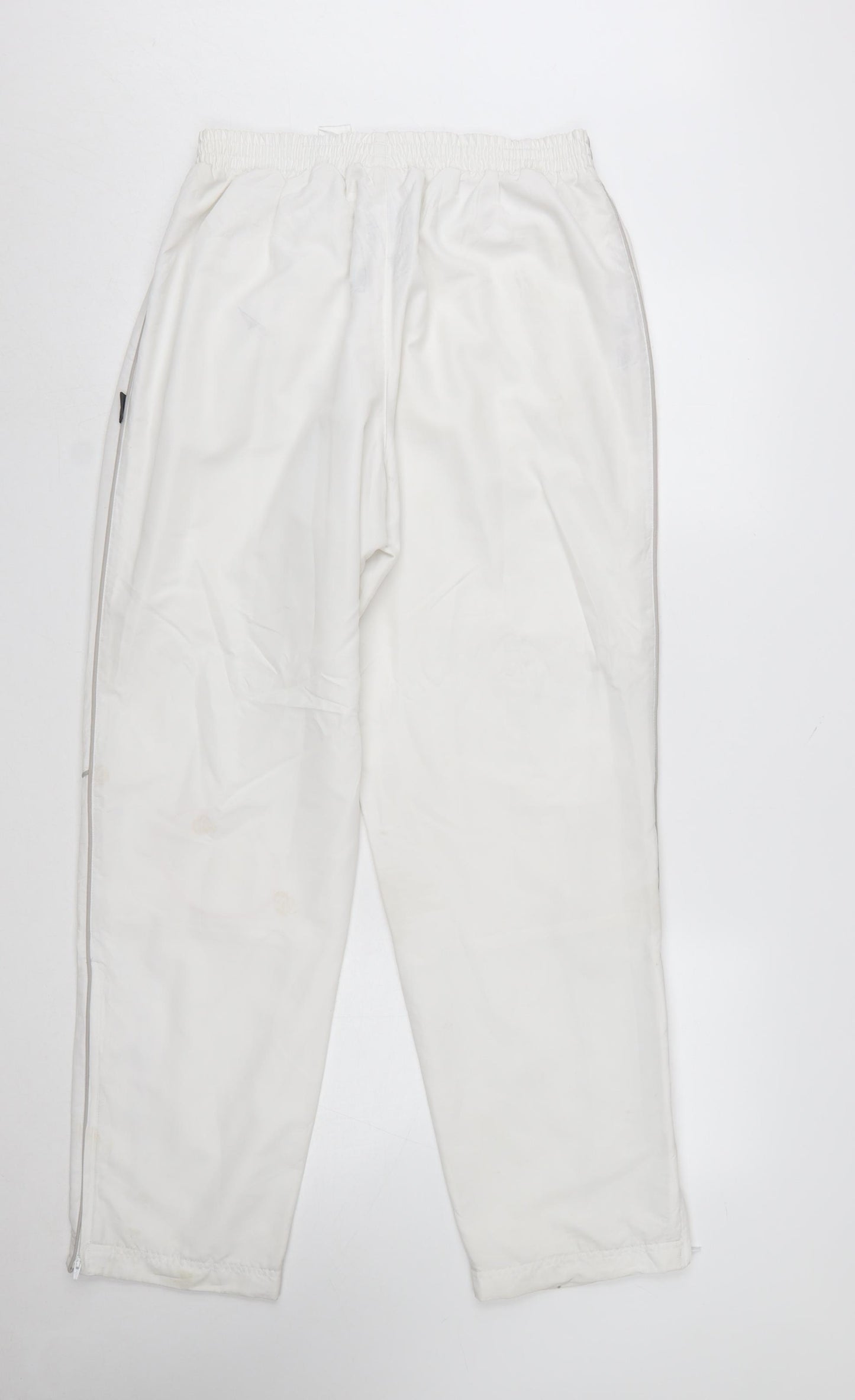 Adidas Men's White Polyester Jogger Trousers Size M