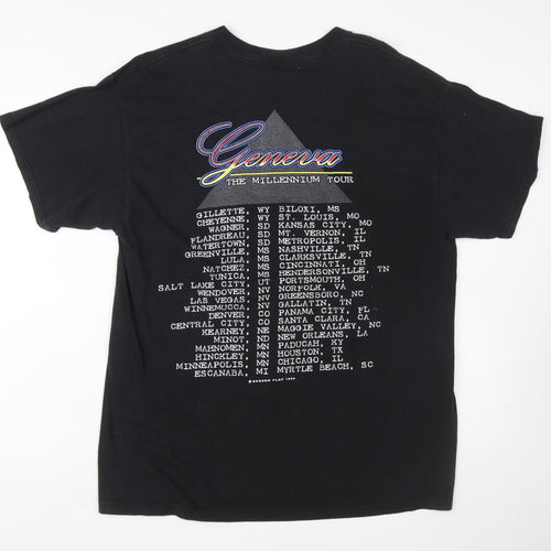 Delta Pro Weight Men's Black Geneva Millennium Tour T-Shirt L 1999 Vintage