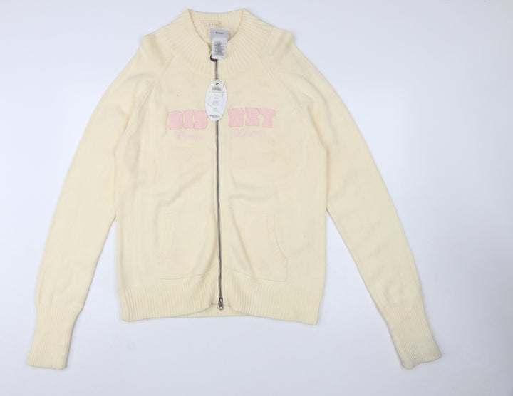 Disney Women’s Ivory Full Zip Mock Neck Jumper XL Cruise Line