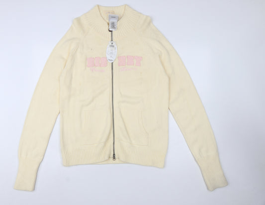 Disney Women’s Ivory Full Zip Mock Neck Jumper XL Cruise Line