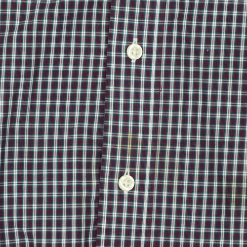 Nautica Men's Blue Check Long Sleeve Button-Down Cotton Shirt XXL