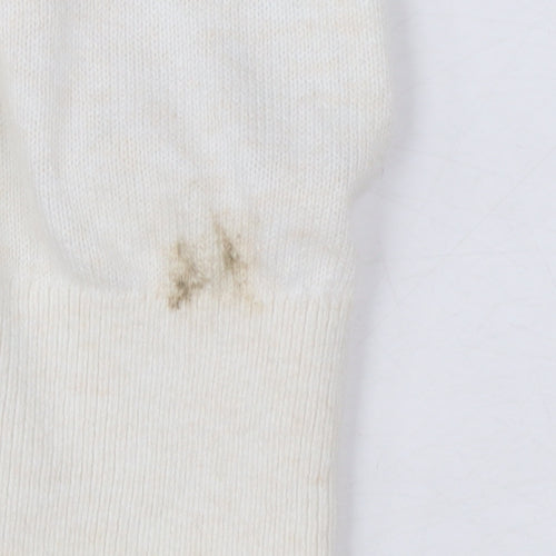 Tommy Hilfiger Men's Ivory Cotton Cashmere Pullover Jumper Size S
