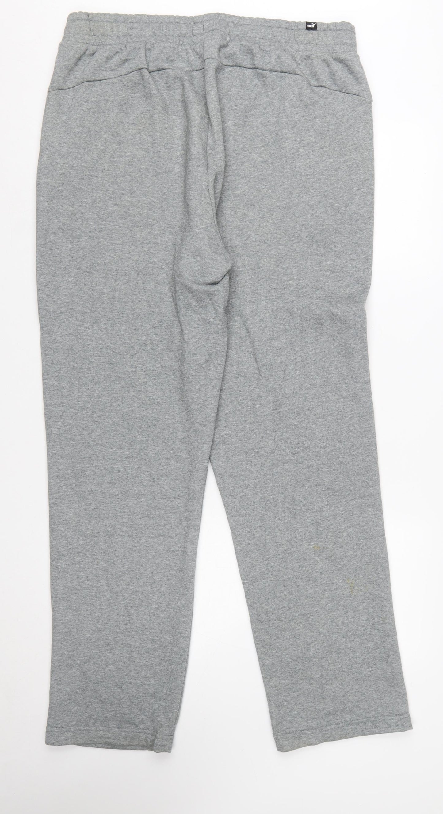 Puma Men Grey 2XL Regular Fit Sweatpants Cotton Blend