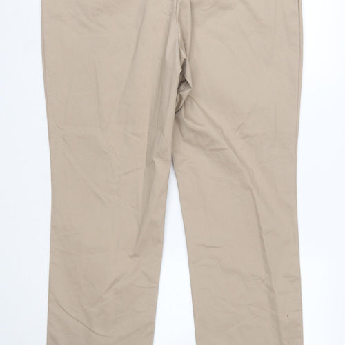 Lee Women’s Beige Straight Leg Chino Trousers Size 16 Cotton Blend