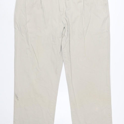 Lee Men’s Beige Chino Trousers 42x32 Regular Fit Cotton Stretch
