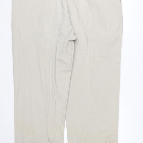 Lee Men’s Beige Chino Trousers 42x32 Regular Fit Cotton Stretch