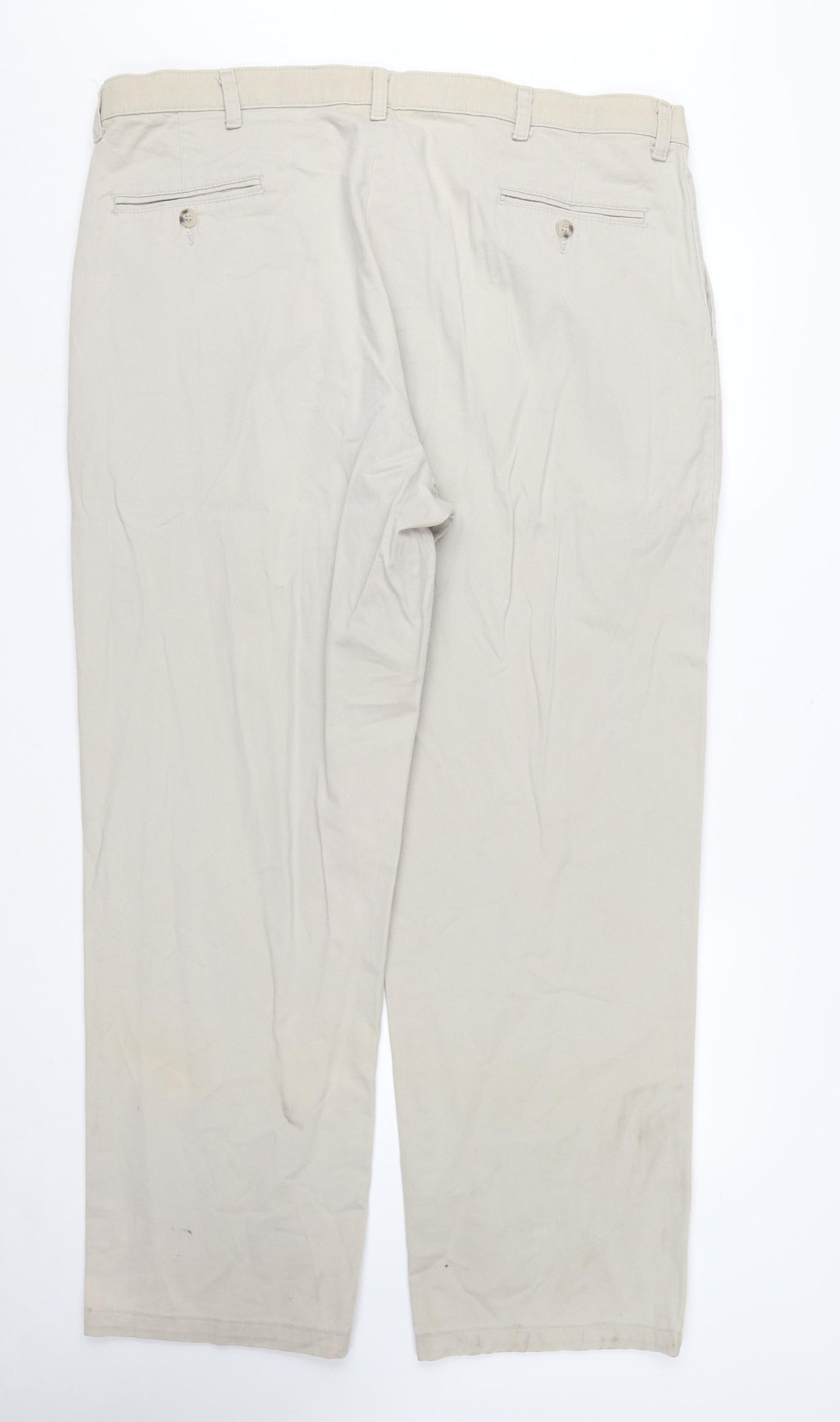 Lee Men’s Beige Chino Trousers 42x32 Regular Fit Cotton Stretch