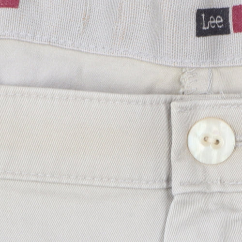 Lee Men’s Beige Chino Trousers 42x32 Regular Fit Cotton Stretch
