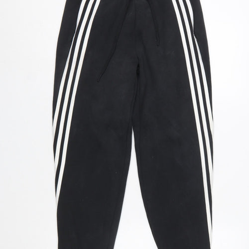 Adidas Women’s Black Jogger Trousers S with White Stripes