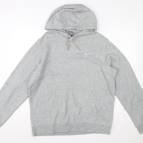Nike Women’s Grey Pullover Hoodie L Cotton Blend Casual