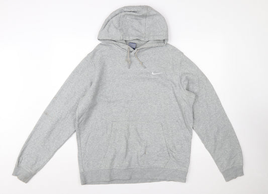Nike Women’s Grey Pullover Hoodie L Cotton Blend Casual