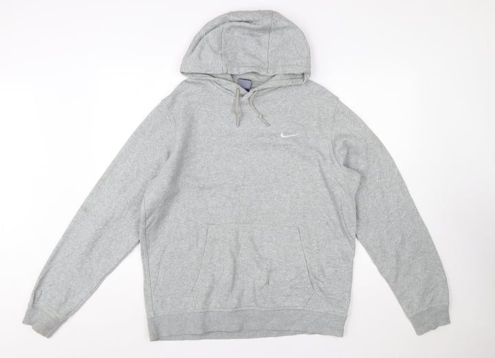 Nike Women’s Grey Pullover Hoodie L Cotton Blend Casual