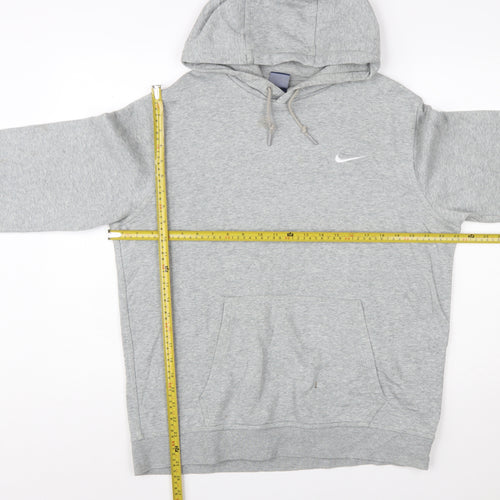 Nike Women’s Grey Pullover Hoodie L Cotton Blend Casual