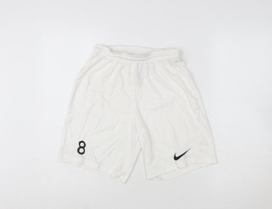 Nike Men's White Dri-FIT Athletic Shorts Size S Moisture Wicking