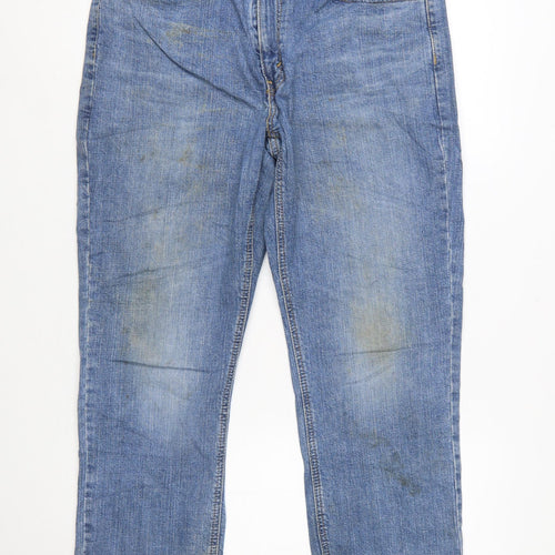 Levi Strauss Men's Blue Straight Denim Jeans W34 L30 Athletic Fit