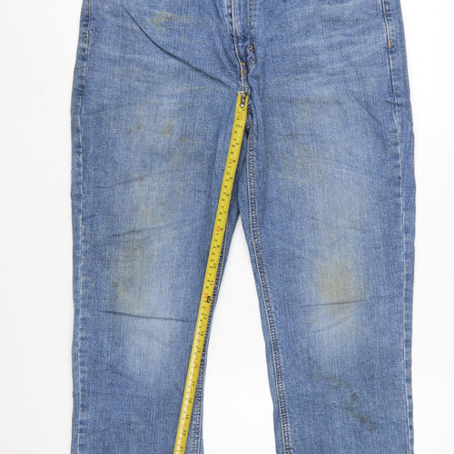 Levi Strauss Men's Blue Straight Denim Jeans W34 L30 Athletic Fit