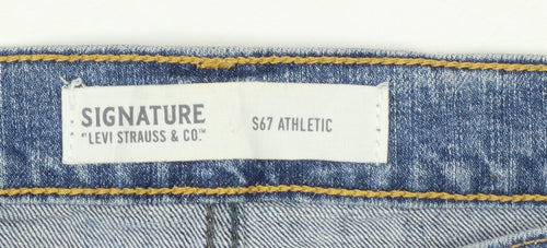 Levi Strauss Men's Blue Straight Denim Jeans W34 L30 Athletic Fit