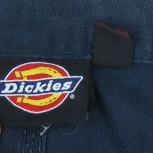 Dickies Men's Blue Cargo Trousers Size 38R Cotton Workwear