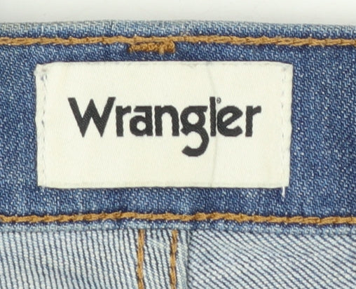 Wrangler Women Blue Size 12 Straight Mid Rise Denim Jeans