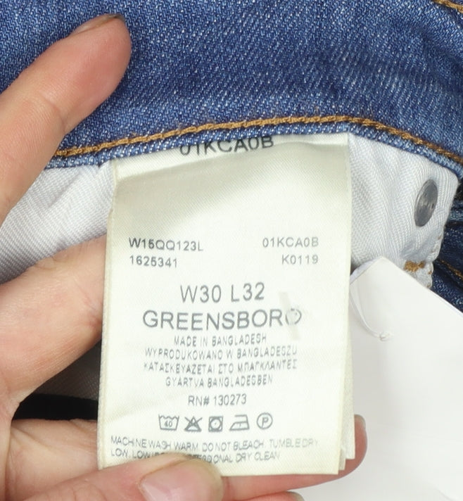 Wrangler Women Blue Size 12 Straight Mid Rise Denim Jeans