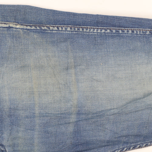Wrangler Women Blue Size 12 Straight Mid Rise Denim Jeans
