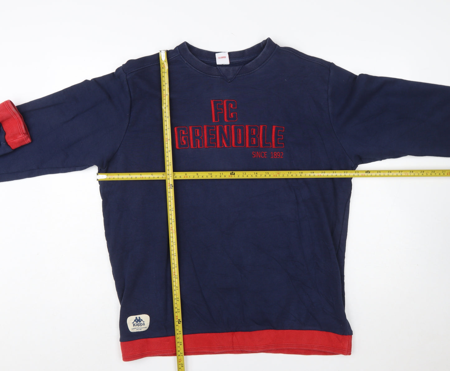Kappa Men's Blue FC Grenoble Pullover Sweatshirt XL