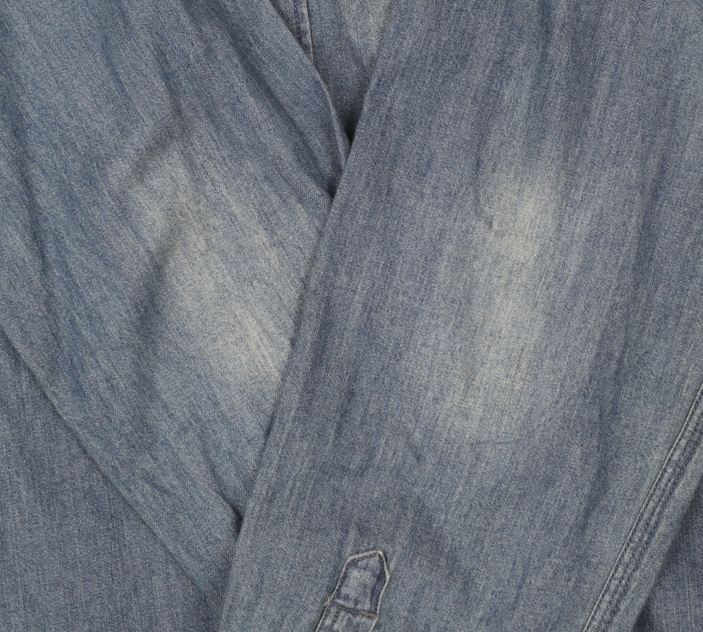 Express Men's Blue Denim Long Sleeve Button-Up Western Shirt Size M