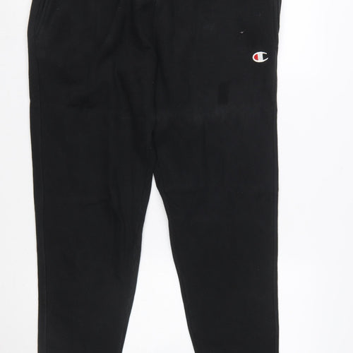 Champion Men’s Black Reverse Weave Sweatpants Medium Tapered Fit