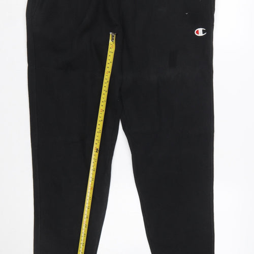 Champion Men’s Black Reverse Weave Sweatpants Medium Tapered Fit