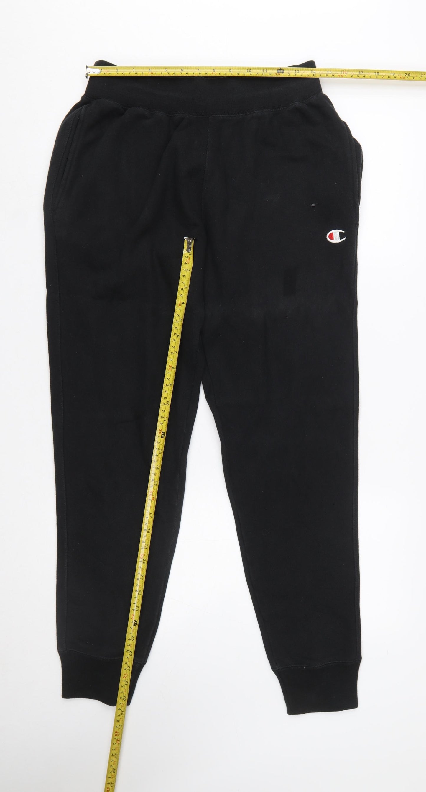 Champion Men’s Black Reverse Weave Sweatpants Medium Tapered Fit