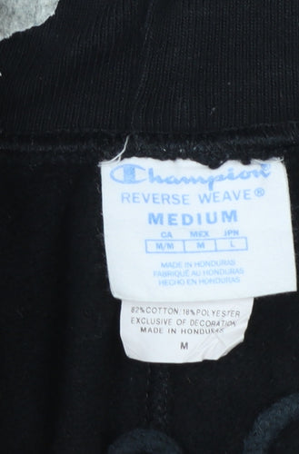Champion Men’s Black Reverse Weave Sweatpants Medium Tapered Fit