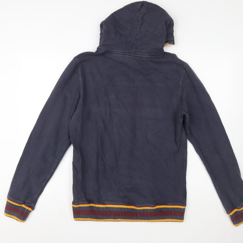 Champion Men's Blue Pullover Hoodie Large Logo Cotton Sweatshirt