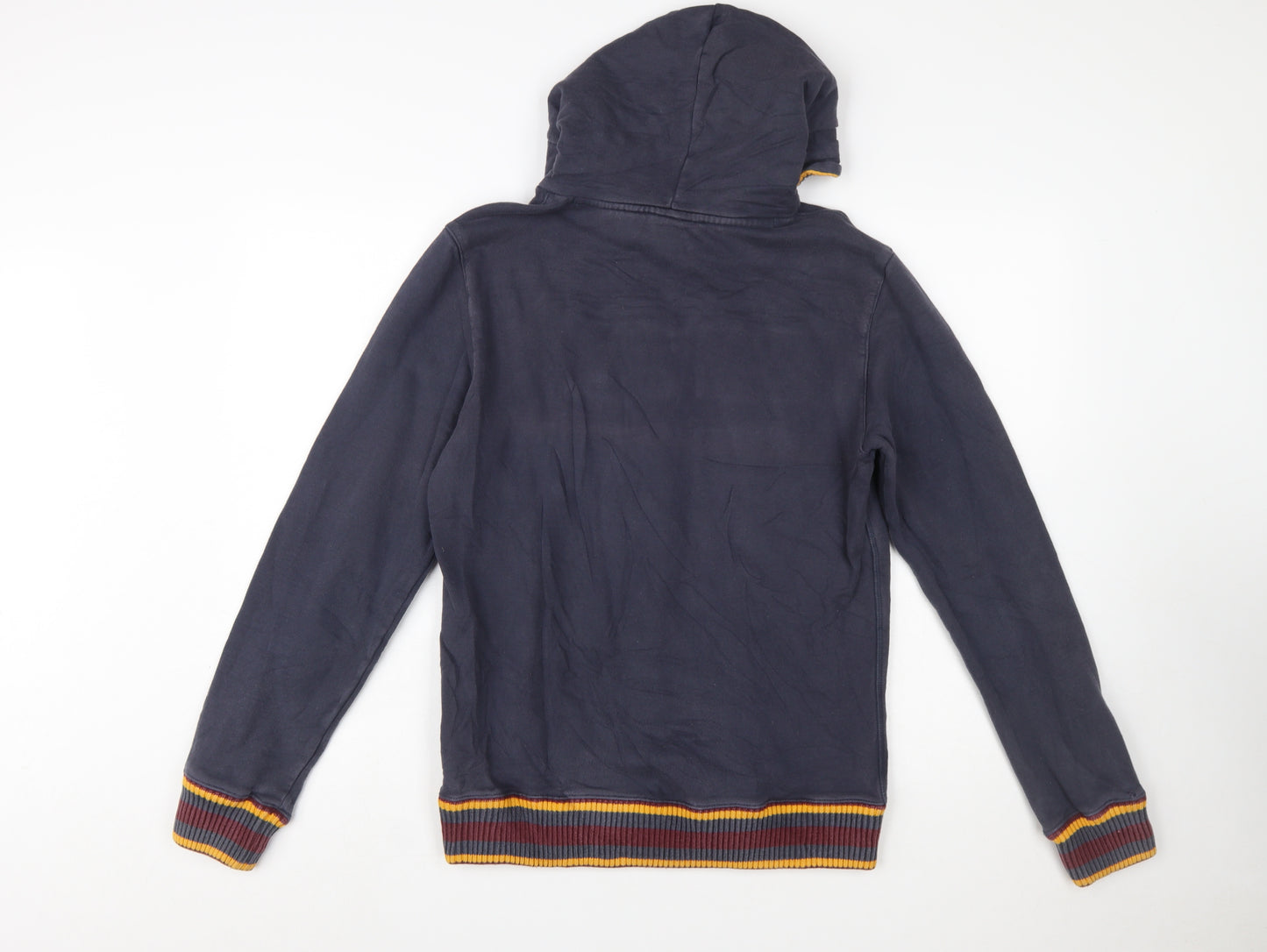 Champion Men's Blue Pullover Hoodie Large Logo Cotton Sweatshirt