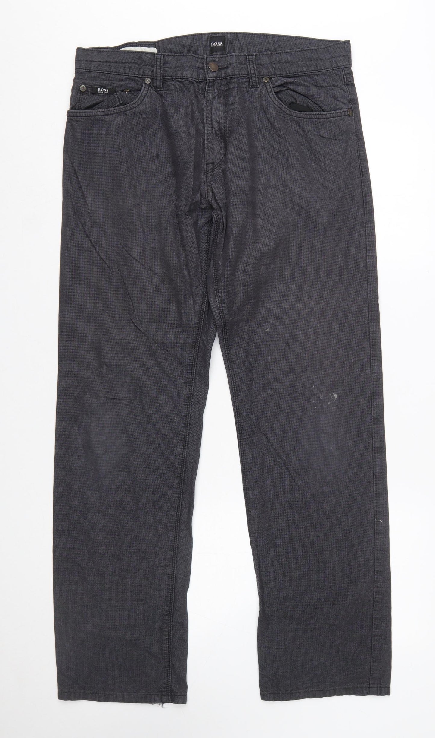 Hugo Boss Men's Black Chino Trousers Size 34 Regular Fit