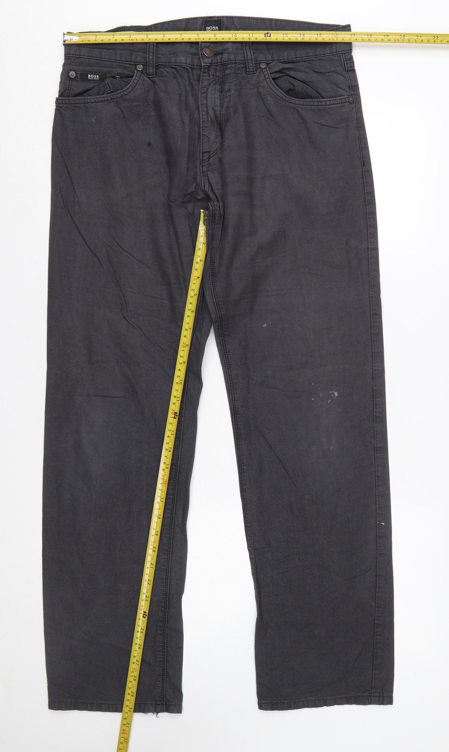Hugo Boss Men's Black Chino Trousers Size 34 Regular Fit