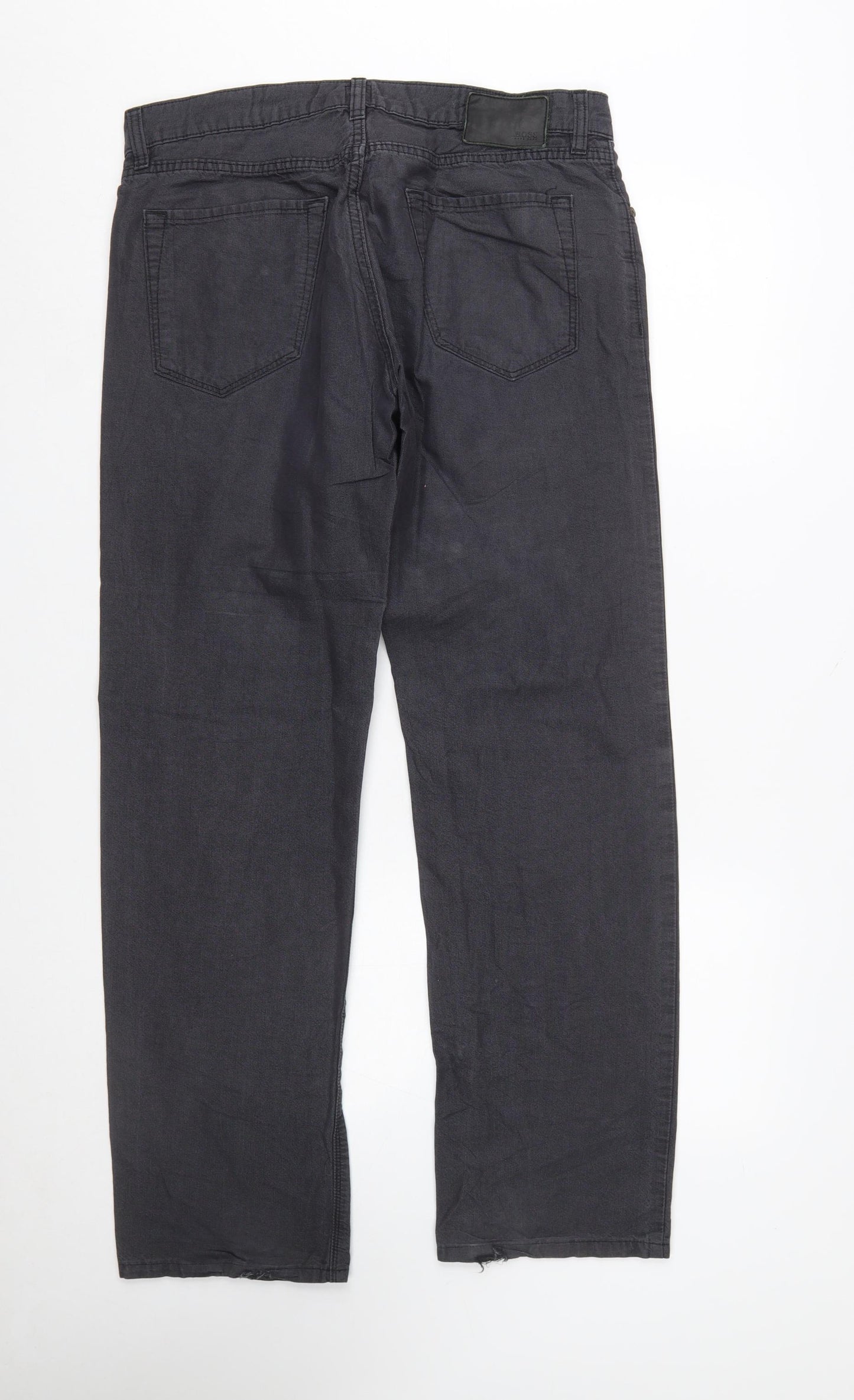 Hugo Boss Men's Black Chino Trousers Size 34 Regular Fit