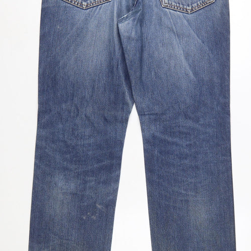 Wrangler Men's Blue Texas Straight Leg Jeans W34 L32 Cotton Denim