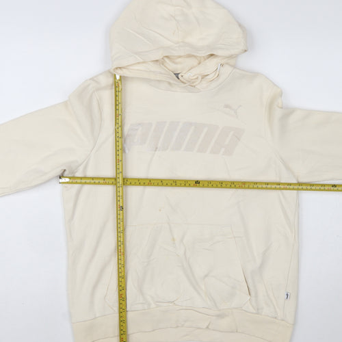 Puma Women's Beige Pullover Hoodie Cotton Blend Size L