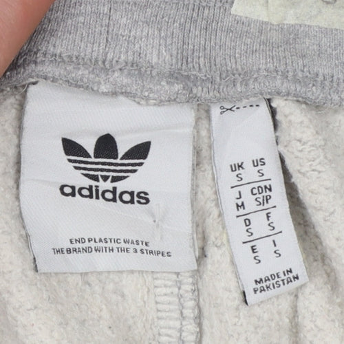 Adidas Men's Grey Jogger Sweatpants S Regular Fit Cotton Blend